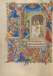 Santa Caterina curata dagli Angeli e visitata dalla Regina